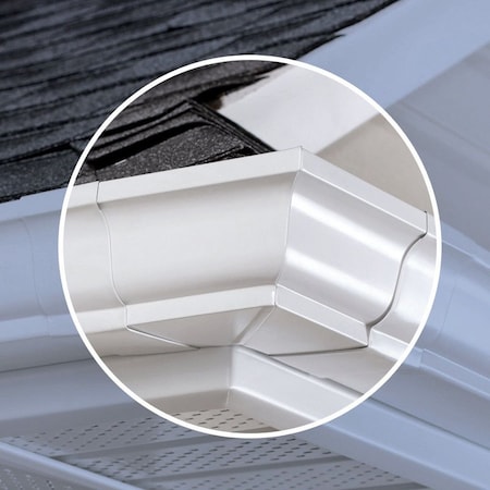 Amerimax Home Products Amerimax 5 in. W X 7.25 in. L White Aluminum K Outside Miter 27202